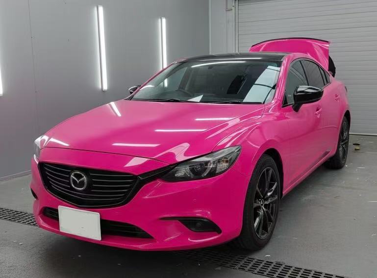 Mazda Atenza 水晶ローズレッドラッピング